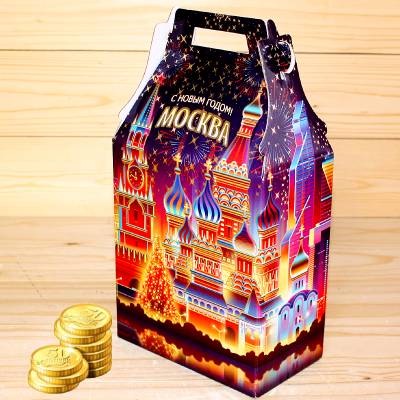 Экономный сладкий новогодний подарок весом 1000 грамм в Звёздном городке