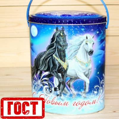 Сладкий новогодний подарок по ГОСТу в жестяной упаковке в Звёздном городке