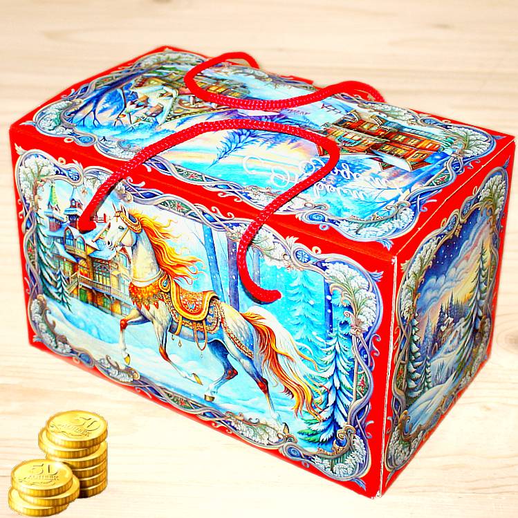 Экономный сладкий новогодний подарок весом 1000 грамм в Звёздном городке