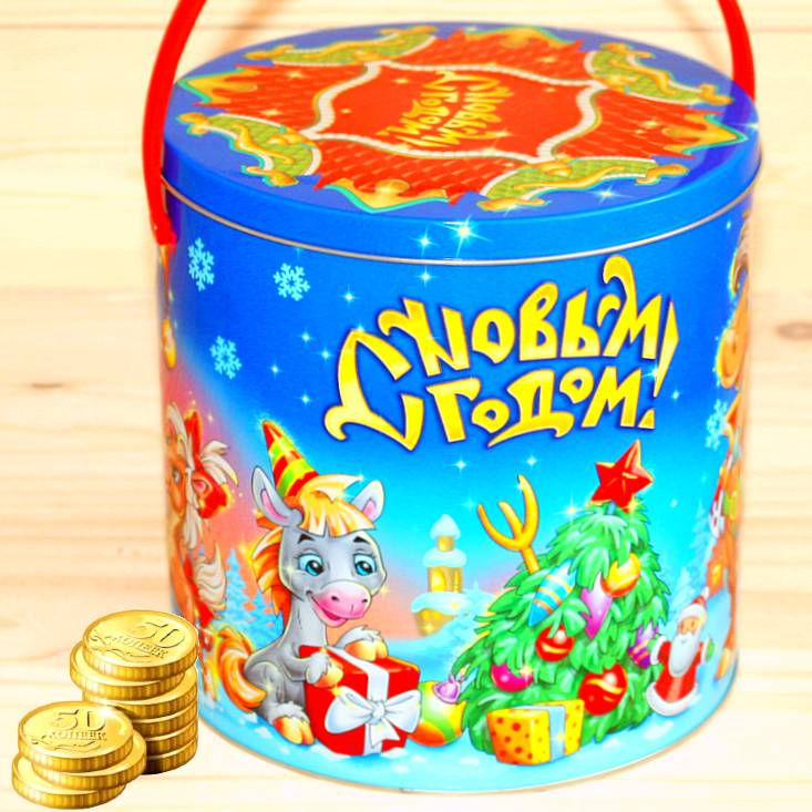 Недорогой детский новогодний подарок 1000 грамм в Звёздном городке